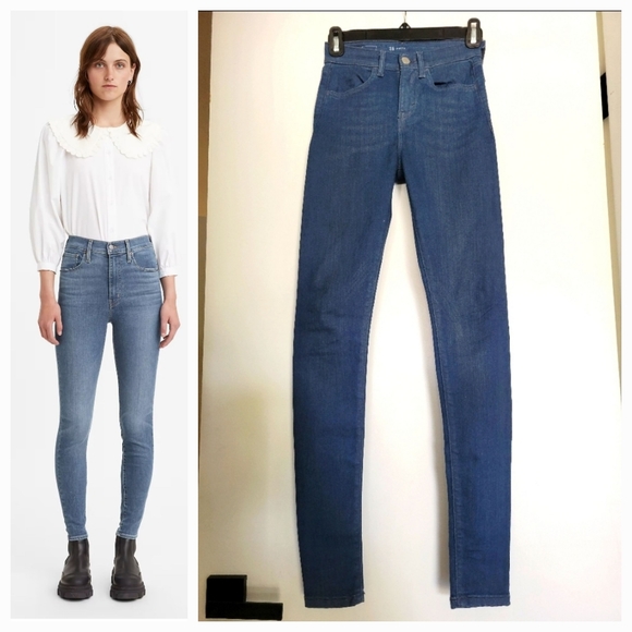 Levi's Women's Super Skinny High Rise Jeggings Size 24 - Picture 1 of 11